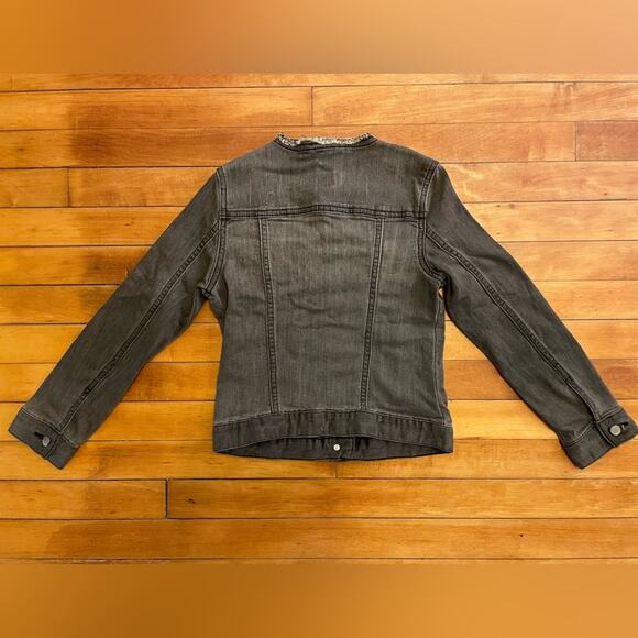 Gap Grey Moto Denim Jacket - Picture 5 of 5